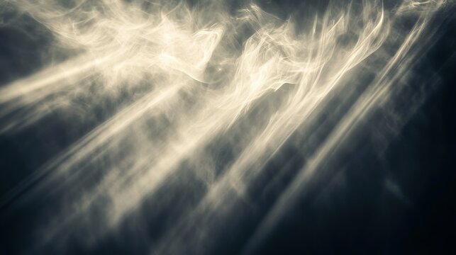 14.Soft beams of light slowly fan out across a black canvas, creating a dreamlike, abstract pattern. The varying intensities of light give a sense of movement and mystery, with a subtle futuristic