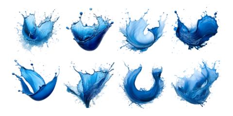 Vibrant Blue Water Splash Collection