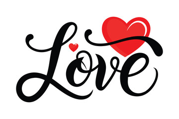 a typography template of the word love the letter