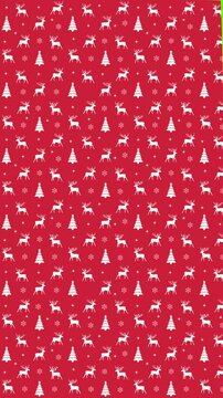 Vertical Christmas pattern peeling paper with snowflakes deer and trees, transition reveals with chroma green background
