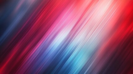 Abstract background with diagonal red, blue, and white stripes.