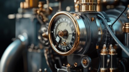 Fototapeta premium Closeup of an Engine Gauge