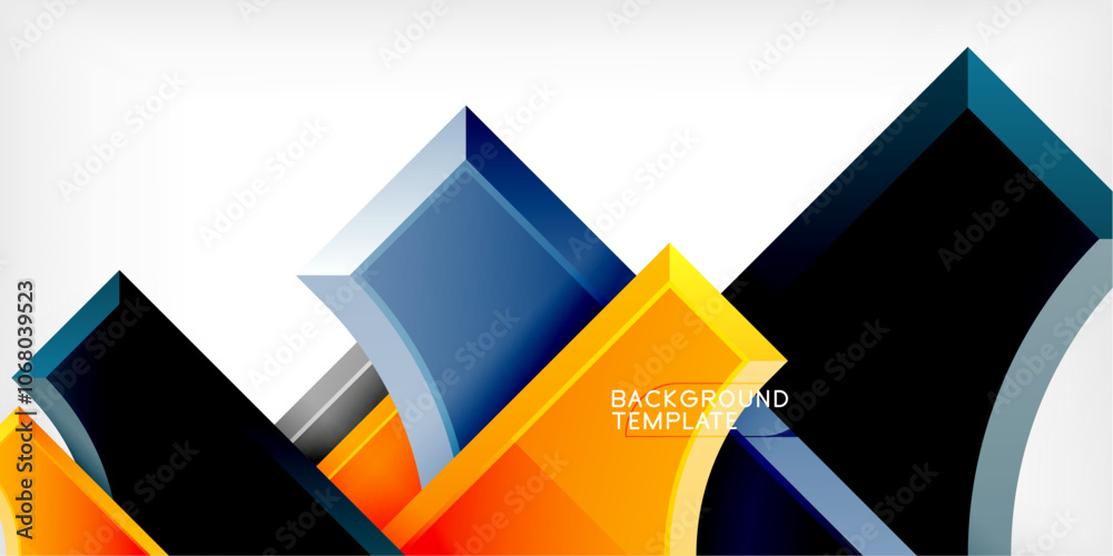 Aufkleber Geometric design abstract background - circles and triangles