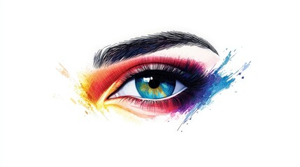 Vibrant Dramatic Eye Makeup Artistry