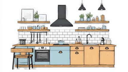 Vintage Rustic Kitchen with Exposed Wood Details