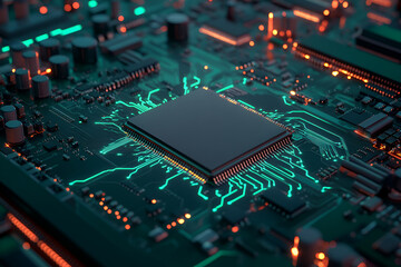 Obraz premium Understanding how cpu chips connect on a circuit board for enhanced performance