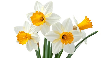 A Single White Narcissus Flower