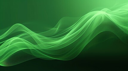 Naklejka premium Elegant Green Wave Abstract Background