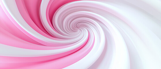 A pink and white spiral, soft light, generative AI