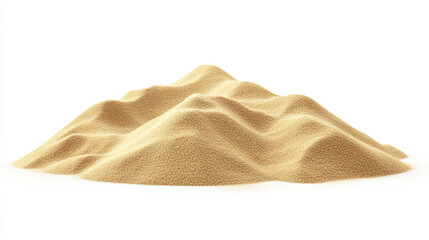 pile of beach sand. beach sand. Pile of sand on a white background