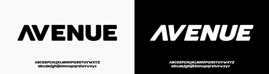 Modern Bold Heavy Font. Typography urban style alphabet fonts for fashion, sport, technology, digital, movie, logo design, vector illustration, uppercase and lowercase.