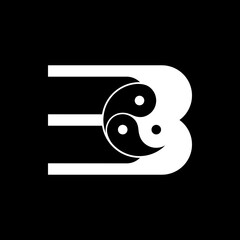 Logos are the number 3 and yin yang. Outline and unique.