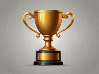 gold cup isolated on white