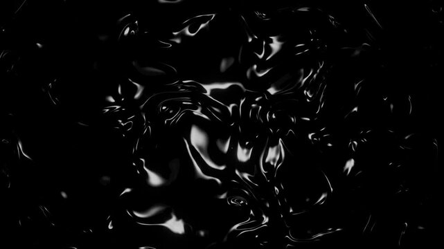 Monochrome Fluid Looped Animation with Abstract Waves