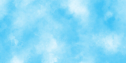 Aquarelle paint paper textured canvas of soft cloudy blue sky, Abstract elegant blue watercolor paper texture, Abstract grunge tint light blue watercolor blue grunge background.