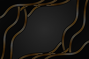 Yellow Luxury Abstract Background Style