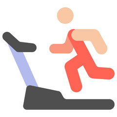 treadmill flat icon