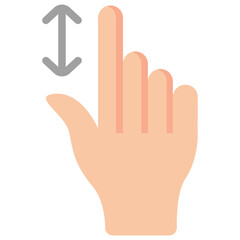 vertical scroll flat icon