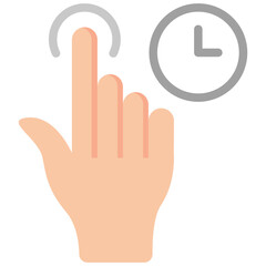 press hold flat icon