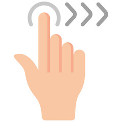 swipe right flat icon