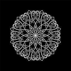 mandala ornament, round decorative design