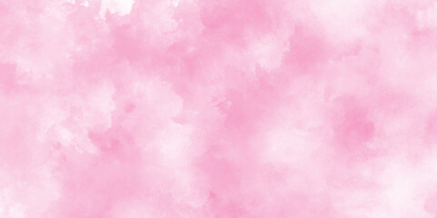 Pink watercolor texture with fogg and clouds, smooth wallpaper, paper pink smoke and cloudy stains, Pink rose tone abstract texture with cloudy stains, Stain artistic hand painted texture of pink.
