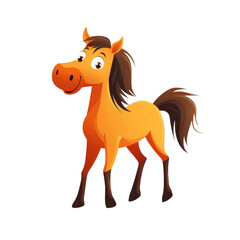 Cute Cartoon Horse Illustration