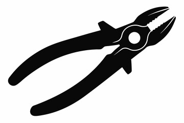 pliers silhouette, pliers icon vector, black pliers symbol, pliers sign
