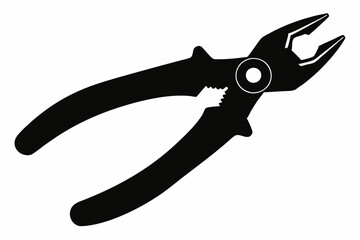 pliers silhouette, pliers icon vector, black pliers symbol, pliers sign
