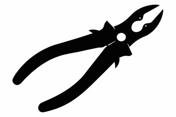 pliers silhouette, pliers icon vector, black pliers symbol, pliers sign
