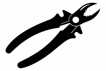 pliers silhouette, pliers icon vector, black pliers symbol, pliers sign
