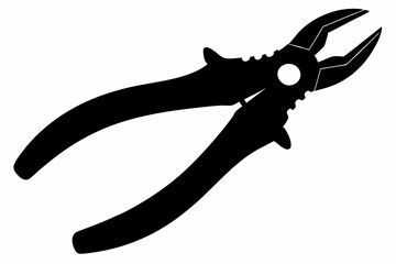 pliers silhouette, pliers icon vector, black pliers symbol, pliers sign
