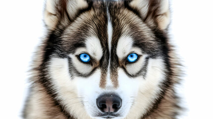 Obraz premium Siberian Husky Portrait: Striking Blue Eyes 