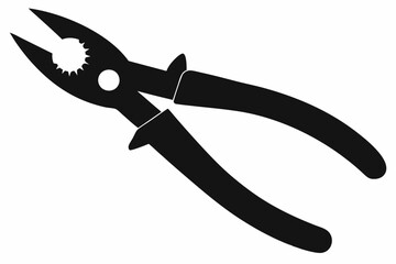 pliers silhouette, pliers icon vector, black pliers symbol, pliers sign

