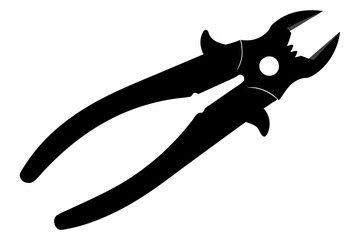 pliers silhouette, pliers icon vector, black pliers symbol, pliers sign
