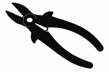 pliers silhouette, pliers icon vector, black pliers symbol, pliers sign
