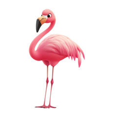 Fototapeta premium Cartoon Pink Flamingo