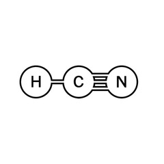 Fototapeta premium Hydrogen Cyanide molecular icon