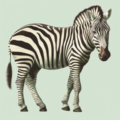Fototapeta premium zebra isolated on white