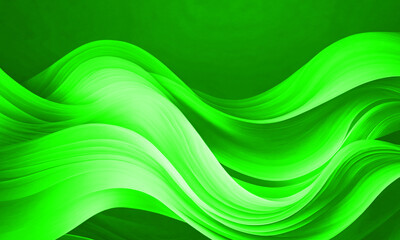 Fototapeta premium Abstract Green Wave Wallpaper, a Vibrant Design Concept