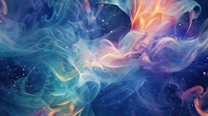 Create stunning visuals with digital aurora ethereal swirls of color and light in your designs