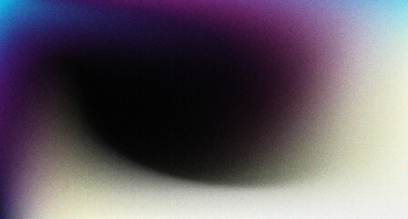 Abstract purple blue white grainy background with black hole for your graphic design