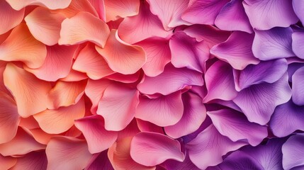 Naklejka premium Vibrant gradient of rose petals in pastel hues