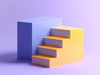 Abstract 3D Stairs.