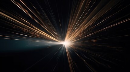 Dynamic Light Explosion in Dark Space Background