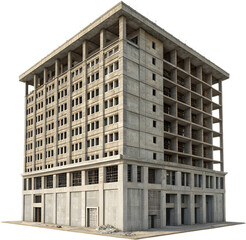 Fototapeta premium Simple concrete structure with bold lines and modern, industrial architectural style appeal. 