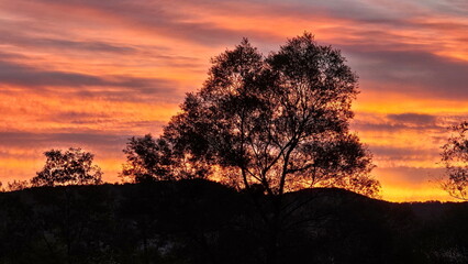 Beautiful sunset in the mountains