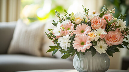 Flower, flower arrangement, art, scene, vase, beautiful, gorgeous, life, four seasons, spring, summer, autumn, winter, bedroom, living room, dining table, dining room, flower, bouquet, yellow, orange,