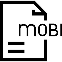MOBI File Icon Representing the Digital Format for Electronic Documents Commonly Used for E-Books and Various Reading Devices