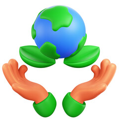 save nature 3d icon
